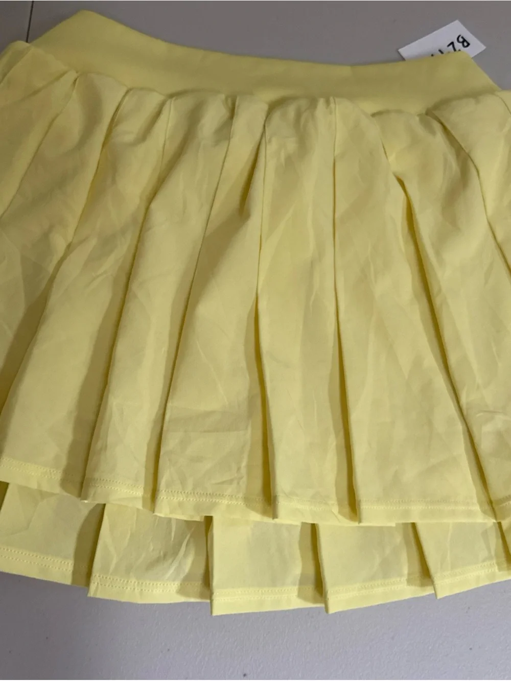 ALO Yoga Yellow Layered Pleated Skater Skirt